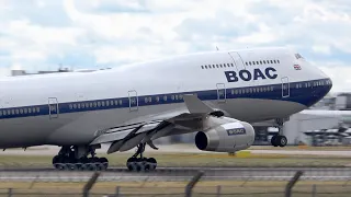 BOAC Retro 747 Departs Heathrow.  20th June 2020. G-BYGC. #AvGeek #Heathrow #747retirement  #QOTS