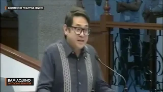 Bam Aquino delivers farewell address to Senate