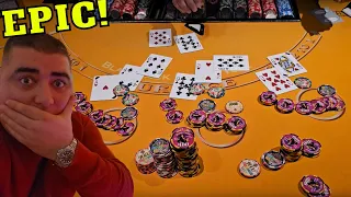 $20,000 Buy In BIG BETS & DOUBLES On High Limit Black Jack