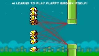 AI learns to play flappy bird! (N.E.A.T algorithm)