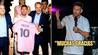 Lionel Messi's Full Inter Miami Presentation Today | Sergio Busquets | Beckham | Fans Chanting Messi