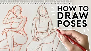 HOW TO DRAW POSES- Half Body & Sitting Poses | Drawing Tutorial