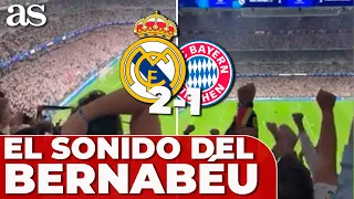 LA LOCURA TOTAL del BERNABÉU con el 2-1 del REAL MADRID al BAYERN Champions League