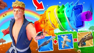 EXTREME Rainbow Gun CRAFTING Challenge! - Fortnite