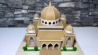 DIY - HOW TO MAKE A MINIATURE OF A MOSQUE FROM CARDBOARD #58 DOMES OF A MOSQUE