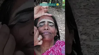 Ranu mandal makeup look 😅Eyebrow Define #viral #ranu #shots #ranumondal #makeup #short #shorts