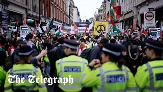 Chants of ‘intifada revolution’ at pro-Palestinian London protest