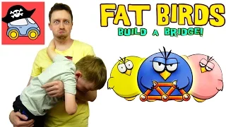 🐥 ТОЛСТЫЕ ПТИЦЫ. Необычные игры: Fat Birds Build a Bridge. Летсплей. Жестянка