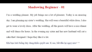 Shadowing beginner -  01