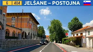 Driving in Slovenia. A road from Croatian border to Postojna. 4K