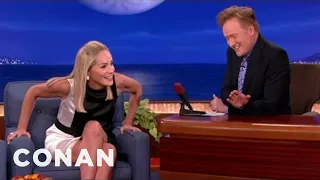 Sharon Stone Recreates Her "Basic Instinct" Leg Cross | CONAN on TBS