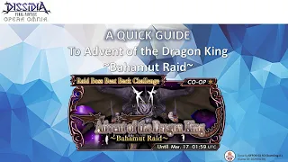 DFFOO GL | Advent of the Dragon King ~Bahamut Raid~ Overview