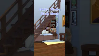 Under Stairs Book Nook | No CC | Sims 4 | Build Tips #sims4