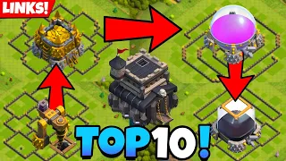 10 Insanely Effective TH9 Farming Bases!!