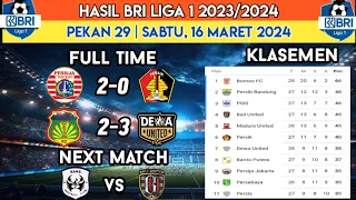 Hasil Liga 1 Hari Ini | Persija vs Persik ~ Bhayangkara FC vs Dewa United ~ BRI Liga 1 2024 Pekan 29
