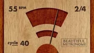 55 BPM 2/4 Wood Metronome HD