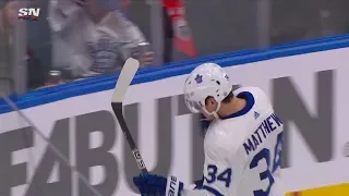 Auston Matthews 13th Goal of the Season! 11/30/17 (Toronto Maple Leafs vs Edmonton Oilers)