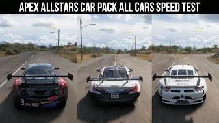Forza Horizon 5 | Apex Allstars Car Pack | ALL CARS STOCK TOP SPEED REVIEW | HORSEPOWER BOOST TRACK