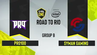 CS:GO - pro100 vs. Syman Gaming [Overpass] Map 2 - ESL One: Road to Rio - Group B - CIS