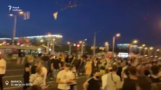 Вторая ночь протестов в Минске