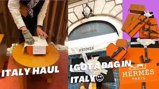 ITALY LUXURY HAUL 🇮🇹 | FEATURING CHANEL, HERMES, LOUIS VUITTON | DID I GET A HERMES BAG😍