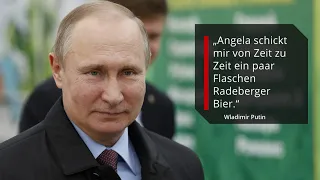 12.03.2018 Bier & Räucherfisch #Bundeskanzler Angela Merkel #CDU über Wladimir Wladimirowitsch Putin