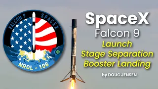 SpaceX Falcon 9:  NROL-108 launch and booster landing in slow-motion