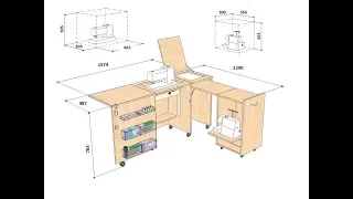 Tумба для швейной машины оверлока.