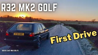 R32 Swapped Mk2 Golf FIRST DRIVE | The BEST SOUNDING 6 Cylinder Engine?