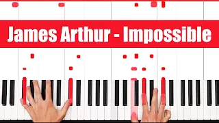 Impossible James Arthur Piano Tutorial Easy Chords