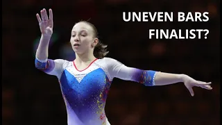 Contenders for Uneven Bars Final: Ana Barbosu