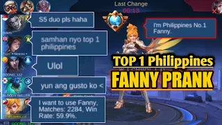 TOP 1 PHILIPPINES FANNY PRANK 🇵🇭 | FANNY PRANK | MLBB