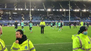 Full time whistle Everton v Brighton 2-1-2022