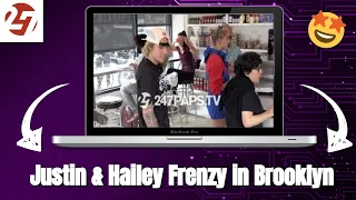 Justin Bieber and Hailey Baldwin Cause a Frenzy in Brooklyn NYC 07-29-18