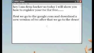 How to register new ver of TVC for free.avi