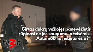 Girtas dukrą vežiojęs panevėžietis rūpinosi ne jos saugumu, o teisėmis: „Automobilio nebeturėsiu?“