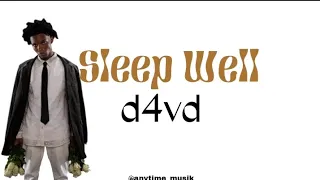 Sleep Well - D4vd |Lirik terjemahan