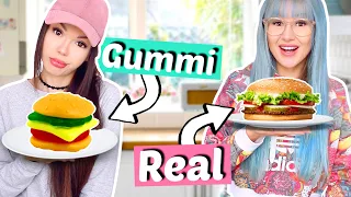 Gummy Food vs. Real Food 👅 Challenge | ViktoriaSarina