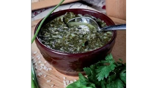Балва - Суп из листьев мальвы ( просвирник) Азербайджанская еда
