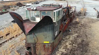 close look at a Jordan spreader snowplow