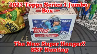 2023 Topps Baseball Series 1 Jumbo Box Rip The New Super Hangers!! SSP Hunting 🍀