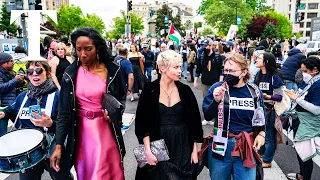 LIVE: Protesters gather near White House Correspondent's Dinner