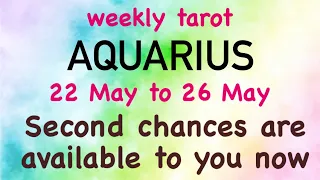 Aquarius- Time for restart your life once again ❤️ 22 May to 26 May 2024 weekly tarot #hinditarot