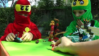 Супер!!! НИНДЗЯГО!!! Ллойд и Кай!!! NINJAGO KAI LLOYD GIANT EGG от Super Artem Ниндзяго на русском