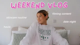 weekend vlog in Manchester 2022 | The Ordinary skincare routine 2022, filming TikTok's BTS