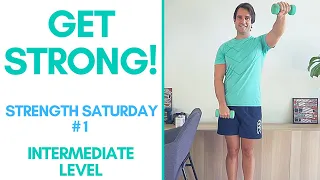 Strengthening Exercises For Seniors With Weights (15-Mins) - Intermediate - Strength Saturday
