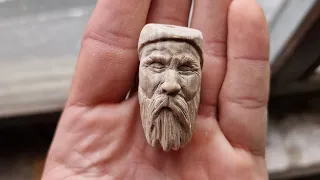 Hand Carved Walnut Wood Spirit Pendant | From Start to Finish