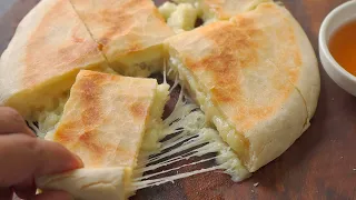 Cheese Potato Bread baked in Frying Pan : Khabizgina