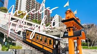 The World's Shortest Railway Angels Flight  || $1 Ride || Los Angeles Downtown