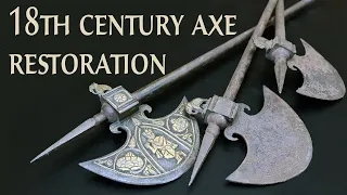 18th century Indian battle axe restoration